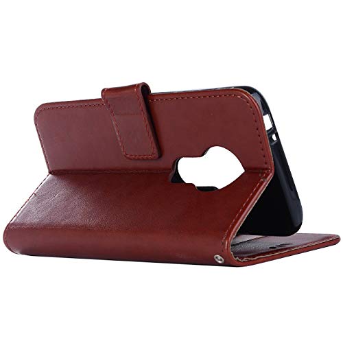 Capa de couro para Moto G7 Power, capa carteira para Moto G7 Power, capa flip floral em couro PU com