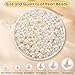 1300PCS Pearls for Vase Filler,Ivory Pearl Beads with No Hole,Vase Filler Fake Pearls, Artificial Plastic Pearl Beads for Table Scatters, Wedding Party,Decoration