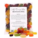 MyCandyShop Wine Gums 500g - Traditional British Retro Sweets Classic Chewy Fruit Flavoured bulk sweets - Good for Wine Gums Gift Set - Made in UK