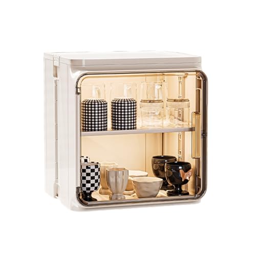 Vlfn コップ収納 カップスタンド 卓上 マグカップ 水筒 おしゃれ キッチン ダイニング 省スペース すのこ加工 防塵 水滴受け 取り外し可能 無印風 北欧 (M)