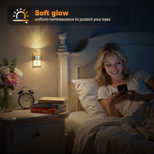 Image of JandCase Night Lights Plug into Wall, Bubble Night Light with 3 Colors