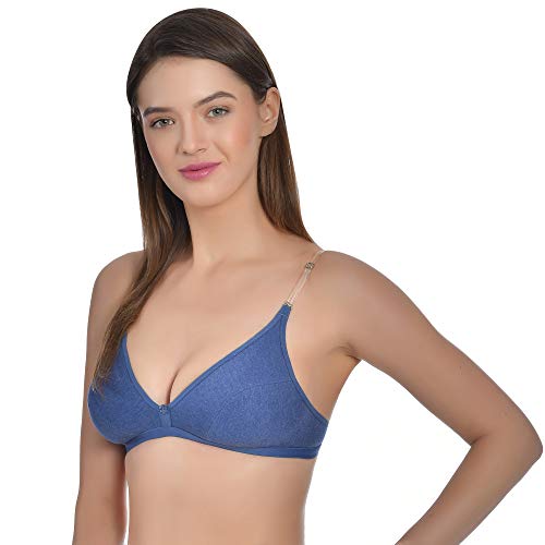 Image of Aimly Women's Cotton Non-Padded Non-Wired Solid Multicolor Bra Combo Pack of 6