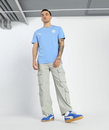 Manchester City - Essentials Colección - Camiseta para Hombre - Azul - XX-Grande