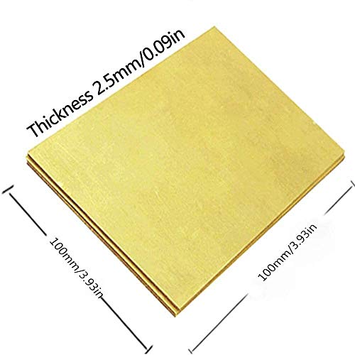 Plaque laiton anti usure tôle de précision sans bavure 2.5 mm - 2