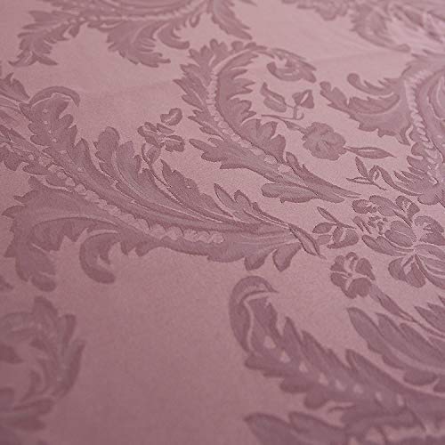 Decor Essentials Damask Tablecloth Table Linen Wedding Events Parties Decorations (Mauve, 90" x 90" Square)