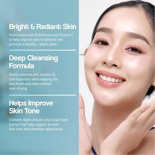 Image of Glutathione and Vitamin C Fortified with Grape Seed Extract Face wash All Skin Types 150ml