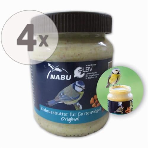 CJ Wildlife Wild-Vogelfutter Erdnussbutter Original, Sparpaket 4 x 330 g