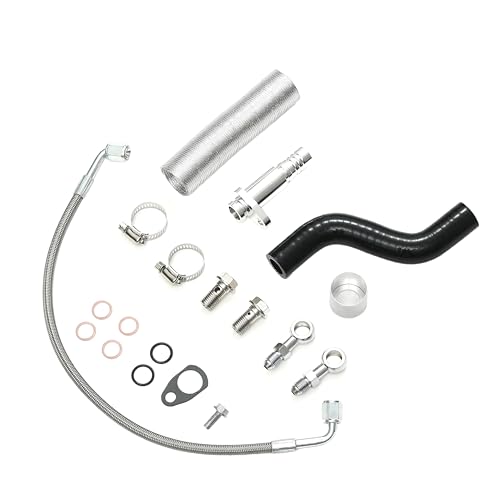 Oil Feed & Return Line Kit Fit for Mini Cooper S JCW R55 R56 R57 R58 R59 R60 1.6L 2007-2013 hatchback, for 2009-2015 convertible, for 2008-2014 clubman Replace # 11657600890 11657565912 020-0201A