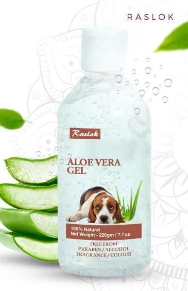Amazon.com : Raslok Aloe Vera Gel for Dog (Canine) 99% Natural, Hydrating  Skin & Coat Care  Free from Paraben, Alcohol, Fragrance & Color  220gm  (7.7oz) : Pet Supplies