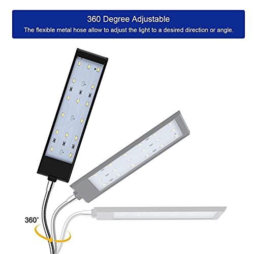 Goehiaul Aquarium Lights For Fish Tank Clip On Led Fish Tank Light For 5-10 Gallon Fish Light For Tanks With White And Blue Leds 7W #TOP6