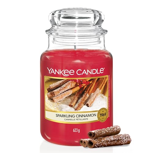 Yankee Candle bougie jarre parfumée | grande taille | Cannelle pétillante | jusqu’à 150 heures de combustion
