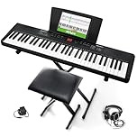 Alesis Melody 61 Pianola Tastiera con 61 Tasti per Principianti con Diffusori, Supporto, Sgabello, Cuffie, Leggio, 300 Suoni e Lezioni Musicali