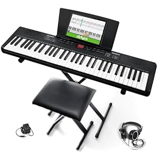 Compact Keys - Electric keyboard piano, featuring 61 keys, perfect for helping new piano students of all ages develop their finger strength and dexterity Massive Sound Library - 300 inspiring built-in sounds with the ability to layer or split 2 sound...