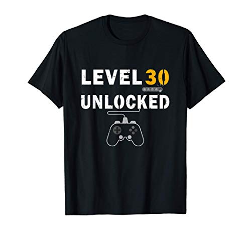 Level 30 Unlocked Video Gamer 30th Birthday Gift Video Game Camiseta