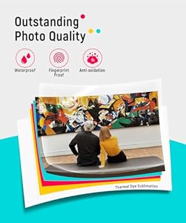 Liene M100 4x6'' Photo Printer, Phone Printer 100 Sheets & 3 Cartridges, Full-Color Photo, Portable Instant Photo Printer for iPhone Android, Thermal Dye Sublimation, Wi-Fi Picture Printer 100 Papers