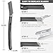 ZOMCHI Dermaplaning Tool for Face with 11 Refill Blades, Dermaplane Razor for Women and Men, Face Razor with Precision Silicone Cover, Eyebrow Razor, Facial Razor, Reusable Metal Handle - Matte Black