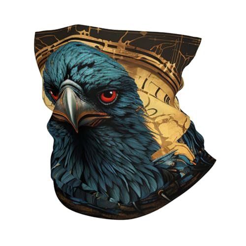 Gold Viking crow Ancient golden Neck Gaiter Face Cover Scarf Balaclava Bandana para Mujeres y Hombres Máscara para Motocicleta Ciclismo Esquí Fiesta miniatura 1
