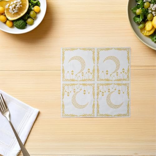 Servilletas de papel para bodas y Ramadán: pack 100 servilletas decorativas de lunares 6