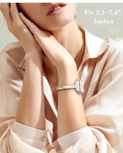 Image of VISOOM Starlight Apple Watch Bands Iwatch Bracelet for Women 42 /41 /40 /38mm, Jewelry Metal T-Shaped Bands for Dressy Apple watch Series SE 11 /10 /9 /8 /7~1 Band Thin Slim Fancy Bling Women On Daily /Gift