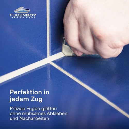 Fugenboy® patentierter Fugenglätter 3er Set | Deutsche Herstellung | Silikon-Fugen Abzieher | Ideal als Fugenspachtel für Fliesen & Edelstahl | 5mm, 8mm, Rund | Zur Fugen-Versiegelung