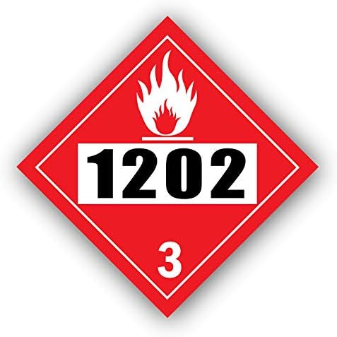 Amazon.com: 1202 Placard | DOT Hazardous Chemical | 4 Digit UN Number ...