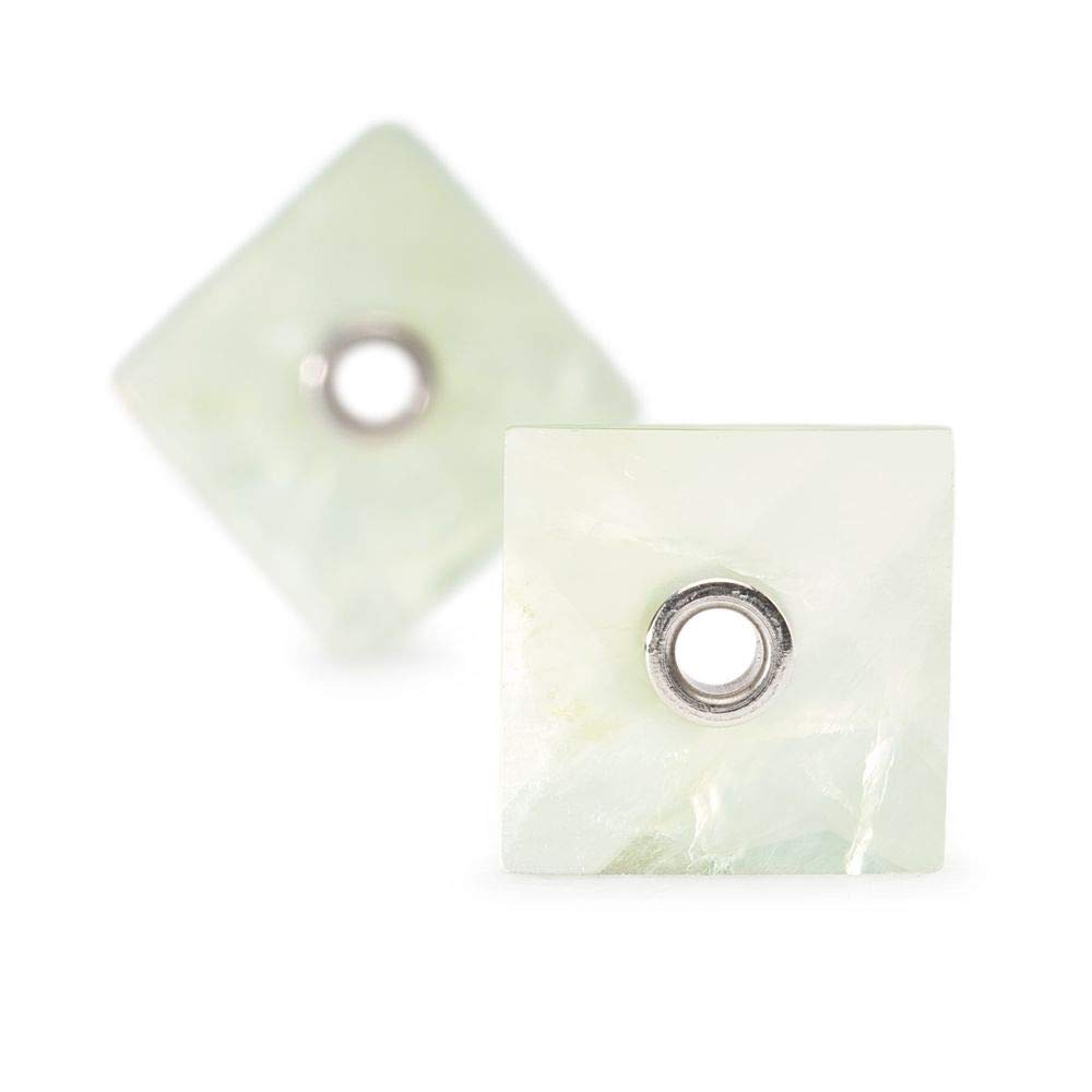 Trollbeads Green Prehnite, Earring Pendants