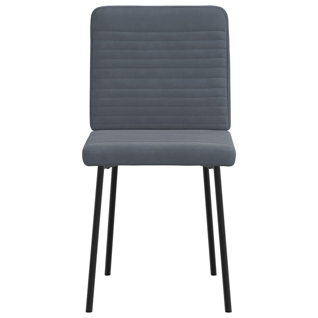 Sedie da Pranzo 4 pz Grigio Scuro in Velluto,Sedie da Pranzo,Sedie da Sala da Pranzo,Sedie da Pranzo Moderne-3315234