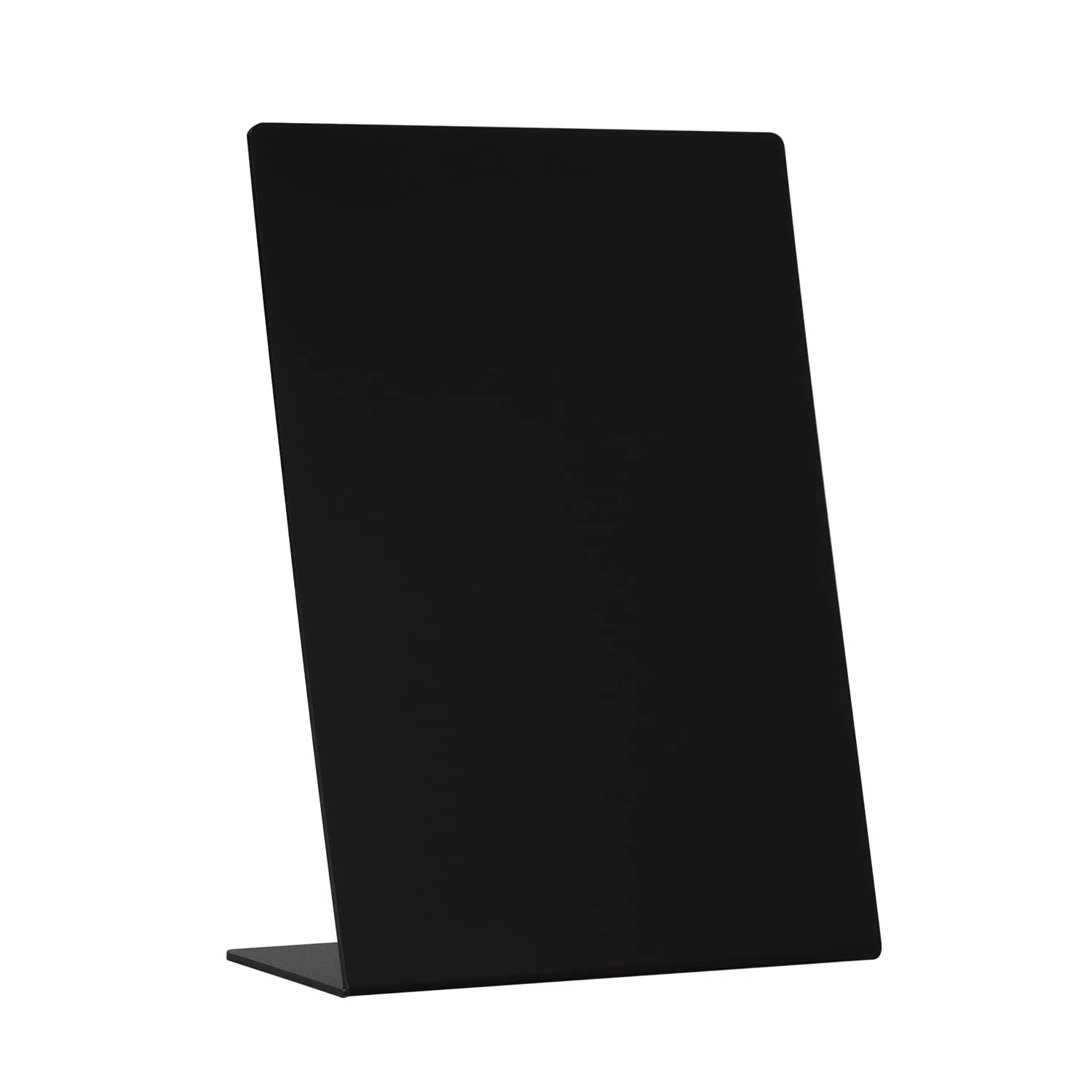Europel Desktop Chalkboard L-Standard, A5, Polystyrene, Slate Style, Integrated Stable Base, Single-Sided Presentation, for Restaurant, Hotel, Festival, Food Truck, Office, Counter, 356286, Black