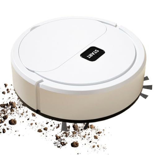 Aspirador Robot - Limpieza Inteligente De 6,3 Pulgadas, Diseño De Perfil Bajo - Aspirador Robot Alimentado Por USB Con Aspiradoras Y Fregona, Cuerpo Plano, Succión Menor De 1000 Pa Para La E