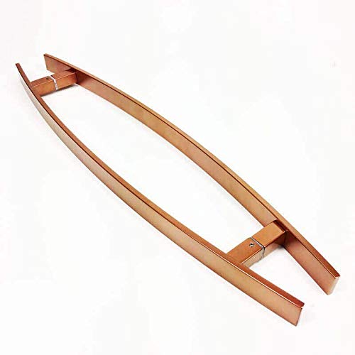 Puxador Portas Duplo Aço Inox Cobre Acetinado Lugui 60 cm para portas: pivotantes/madeira/vidro temp