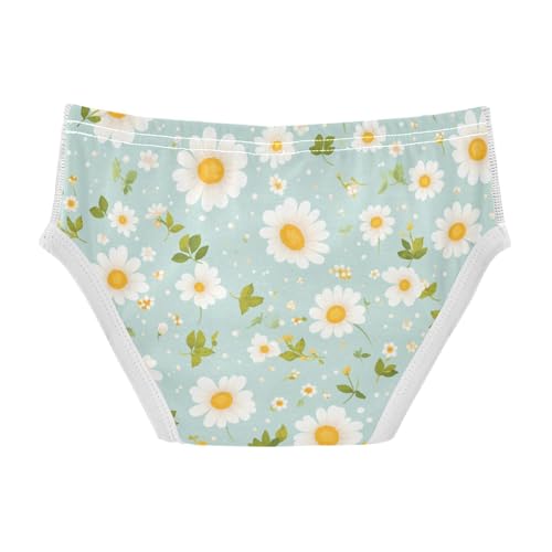 KLL Polka Dots and Tender Chamomile Flowers Toddler Boy Comfort Training Underwear Breathable Children Undies2