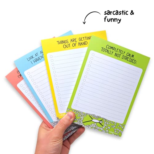 Sleazy Greetings Funny To Do List Notepad | Sarcastic Memo Pad Grocery Lists Note Pads | Funny Teacher Office Coworker Gifts For Women 5 X 7-Inches (Stick Men Bundle) #TOP5