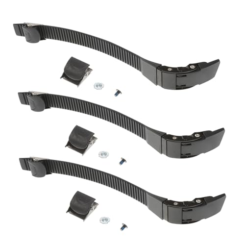 GOOHOCHY Roller Skates Buckle Set 3 Pcs Black Replacement Straps for Skating Shoes Easy Install