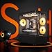 Sevenhero EMBL Micro ATX PC Case with 3 ARGB Fans, Compact Gaming Computer Case with Tempered Glass for Panoramic View, Supports 280mm AIO Cooler and 330mm GPU, Mini Tower for mATX ITX, USB 3.0, Black