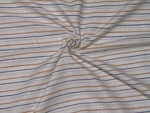 Tissu 100 % lin à rayures de 147,3 cm de large pour nappe de table bohème