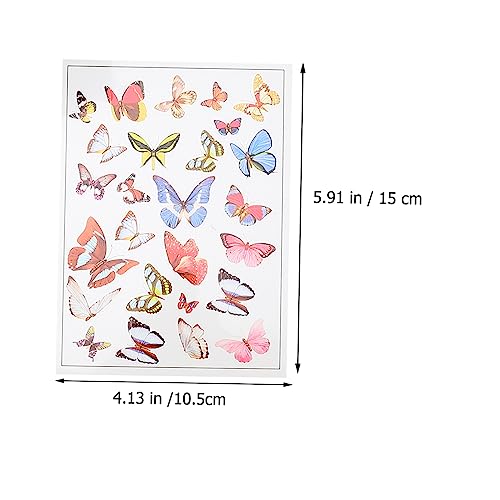 VILLCASE Material De Borboleta De 10 Folhas Suprimentos De Epóxi Transparentes Adesivos De Decoração