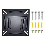 Universal Fixed Monitor Wall Bracket, Ultra Slim Low Profile TV Mount for 14-27 Inch Screens, Small TV Wall Bracket Supports VESA 75x75 to 100x100mm for RV Camper Use