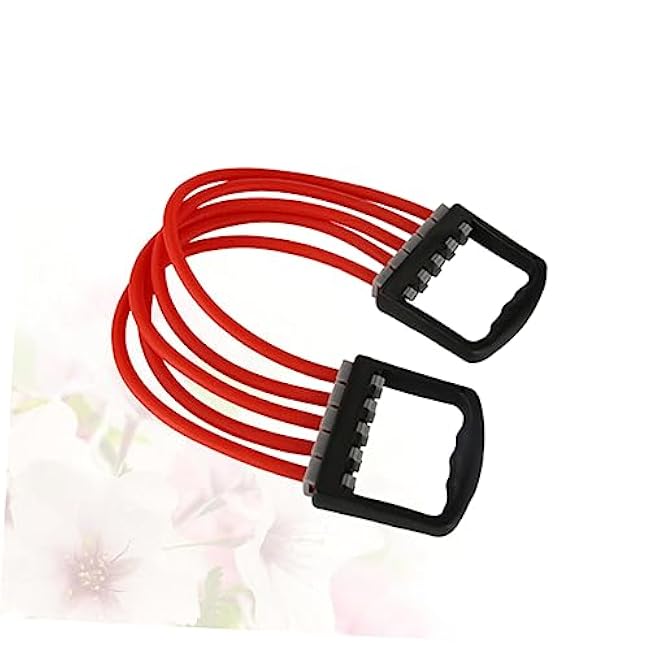 Kisangel Chest Expander Device - Adjustable Tension Resistance Bands for Arm and Chest Workout Ergonomic Grip for Home and Office Fitness