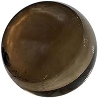 Vista 1 de Bola de cristal de cuarzo ahumado con soporte de madera, esfera curativa natural para decoración y meditación