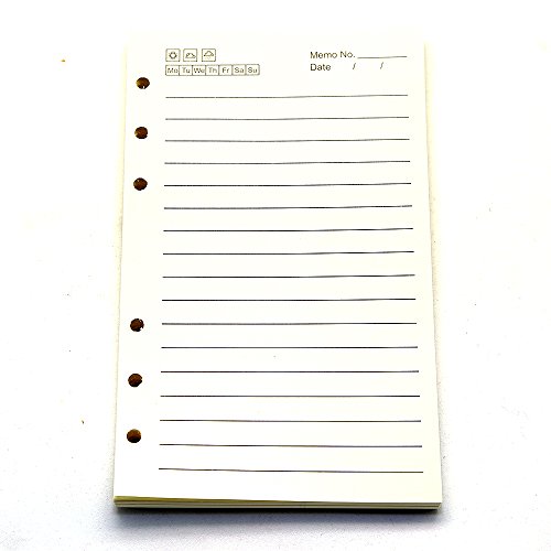 Refillable Vintage Diary Notebook Lined Paper for EvZ 7 Inches Nautical or Leaf Journals