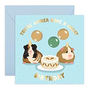 CENTRAL 23 Birthday Card for Women Funny Birthday Card Youre Guinea Have a Great Birthday Cute Fun Design for Him Her Guinea Pig Themed Card Comes with Sweet Stickers