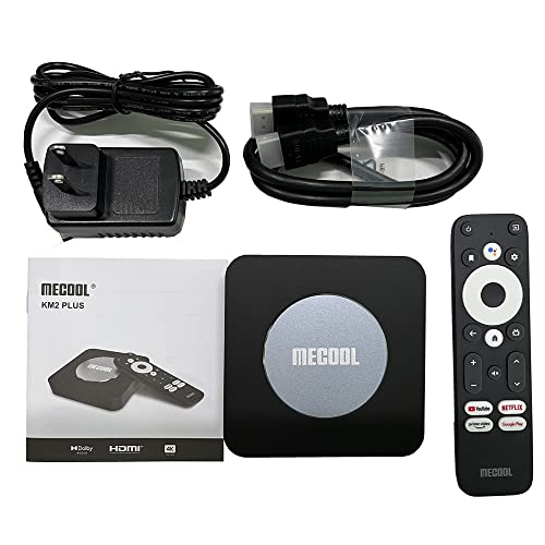 Android Tv Box Mecool Km2 Plus Android 11.0 Amlogic S905X4-B 2Gb Ram 16Gb Rom 2.4G&5G Wifi Bt5.0 Usb 3.0 Supports Hdr10+, Hdr10, H.265, Prime Video 4K Hdr Box (Black) #TOP5