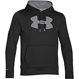 Under Armour Men's Storm Armour Fleece Big Logo Hoodie, Black (002)/Steel, XX-Large