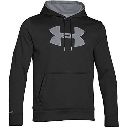 Under Armour Men's Storm Armour Fleece Big Logo Hoodie, Black (002)/Steel, XX-Large