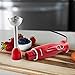 OVENTE Electric Immersion Hand Blender 300 Watt 2 Mixing Speed with Stainless Steel Blades, Powerful Portable Easy Control Grip Stick Mixer Perfect for Smoothies, Puree Baby Food & Soup, Red HS560R