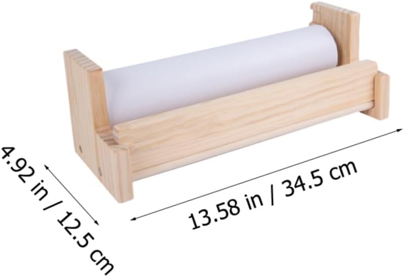 PLAFOPE Wooden Painting Paper Roll Easel with Storage Rack Portable Drawing Supply Stand with Smooth Surface Includes Paper Roll for Creative Fun and DIY Crafts