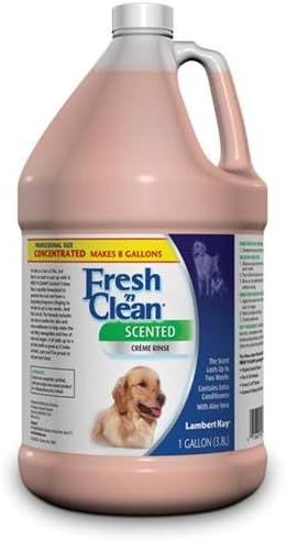 PetAg Fresh 'n Clean Scented Creme Rinse - Dog Grooming Bath Product with Aloe Vera and Vitamin E - Fresh Clean Scent - 128 fl oz (1 gal)