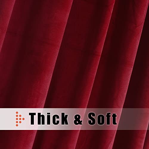 Orange Velvet Curtains Elegant Window Drapes for Living Room 84 Inch Long Light Dimming Room Back Tab/Rod Pocket Panels Privacy Bedroom Sliding Door Backdrops Décor, Set of 2 (Orange) by WPM WORLD PRODUCTS MART - Image 2