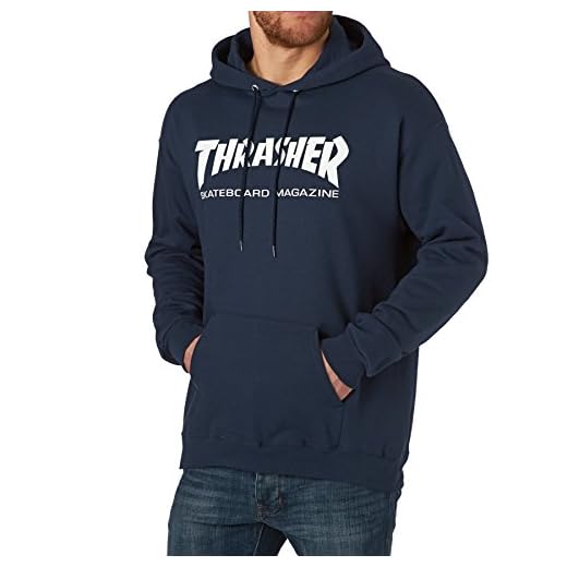 SUDADURA CON CAPUCHA THRASHER MAG AZUL - M, azul