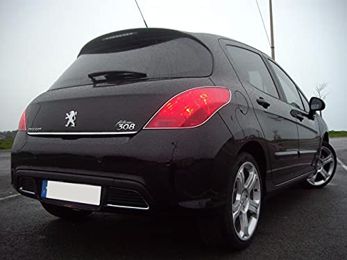 Baguette de coffre chromée Peugeot 308 tuning moulure hayon auto 2008 2012